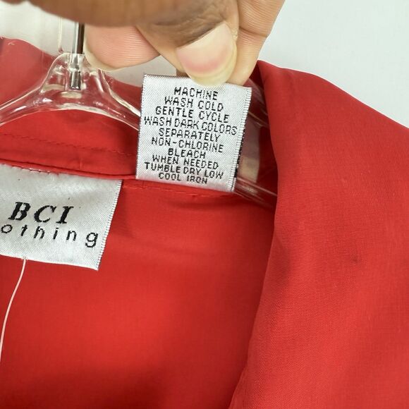 Vintage BCI Clothing Red Size M Women’s Button Down Shirt - Picture 7 of 16